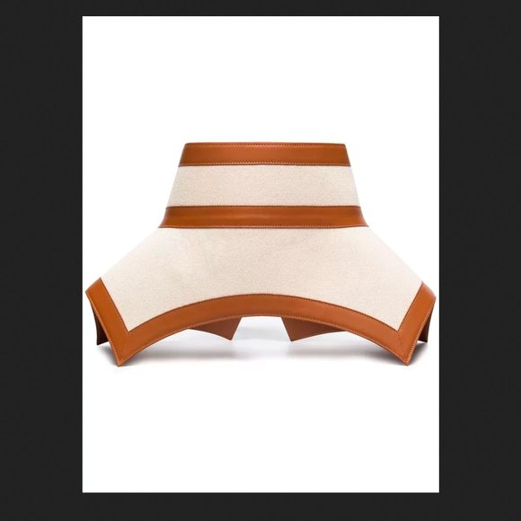 RARE NWT LOEWE Tan Canvas & Leather Obi Belt - Picture 5 of 15